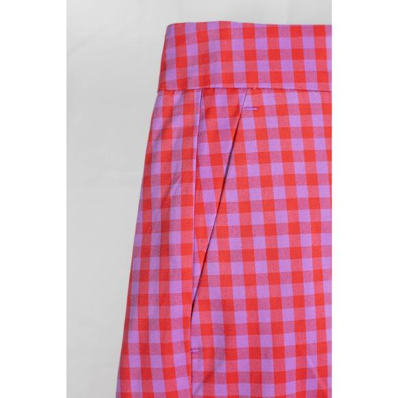 Ann Taylor Size 16 The Boardwalk Short Mid Rise Gingham Pink NWT - Picture 3 of 7
